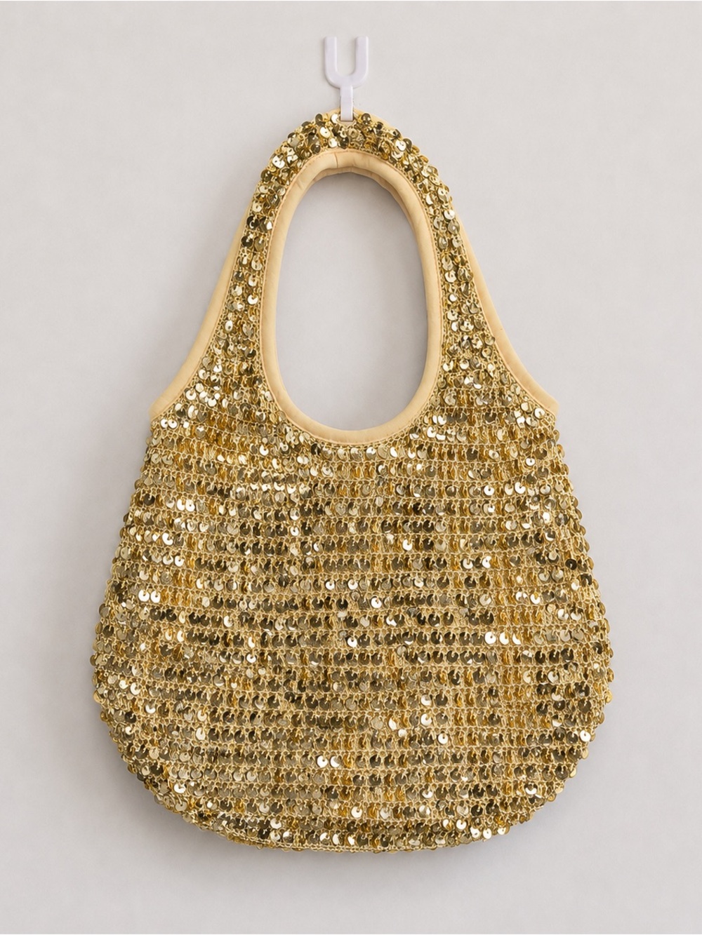 Y2K Sequin and Beaded Shoulder Bag